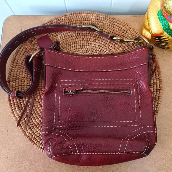 Coach Y2K Red Leather Shoulder Bag - Picture 6 of 9